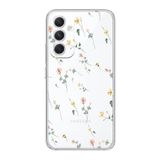 Manitoba Samsung Galaxy A14 Uyumlu Çiçek Tasarımlı Şeffaf Telefon Kılıfı, Silikon, Çok Renkli