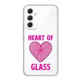 Manitoba Samsung Galaxy A14 Uyumlu Heart Of Glass Tasarımlı Şeffaf Telefon Kılıfı, Çok Renkli