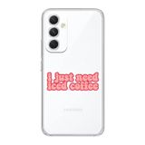 Manitoba Samsung Galaxy A14 Uyumlu Iced Coffee Tasarımlı Şeffaf Telefon Kılıfı
