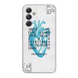 Manitoba Samsung Galaxy A14 Uyumlu Kalp Kolaj Tasarımlı Baskılı Şeffaf Telefon Kılıfı