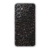 Manitoba Samsung Galaxy A14 Uyumlu Leopar Tasarımlı Baskılı Şeffaf Telefon Kılıfı