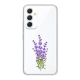 Manitoba Samsung Galaxy A14 Uyumlu Leylak Tasarımlı Baskılı Şeffaf Telefon Kılıfı