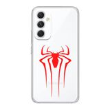 Manitoba Samsung Galaxy A14 Uyumlu Örümcek Logo Tasarımlı Şeffaf Telefon Kılıfı