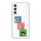 Manitoba Samsung Galaxy A14 Uyumlu Powerpuff Girls Tasarımlı Şeffaf Telefon Kılıfı, Çok Renkli