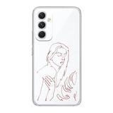 Manitoba Samsung Galaxy A14 Uyumlu Soyut Sanat Tasarımlı Şeffaf Telefon Kılıfı, Çok Renkli