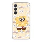 Manitoba Samsung Galaxy A14 Uyumlu SpongeBob Tasarımlı Baskılı Şeffaf Telefon Kılıfı