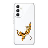 Manitoba Samsung Galaxy A14 Uyumlu Tiger Tasarımlı Şeffaf Telefon Kılıfı, Çok Renkli