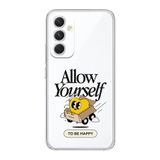 Manitoba Samsung Galaxy A14 Uyumlu To Be Happy Tasarımlı Şeffaf Telefon Kılıfı, Çok Renkli