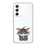 Manitoba Samsung Galaxy A14 Uyumlu Tom Tasarımlı Şeffaf Telefon Kılıfı, Çok Renkli