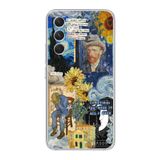 Manitoba Samsung Galaxy A14 Uyumlu Van Gogh Tasarımlı Şeffaf Telefon Kılıfı, Çok Renkli