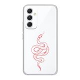 Manitoba Samsung Galaxy A14 Uyumlu Yılan Tasarımlı Şeffaf Telefon Kılıfı