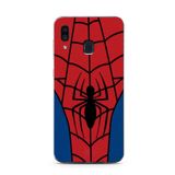 Manitoba Samsung Galaxy A20/A30 ile Uyumlu Baskılı Yumuşak Silikon Telefon Kılıfı, Şeffaf, Örümcek Tasarımı