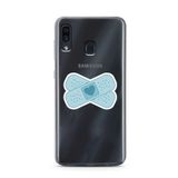 Manitoba Samsung Galaxy A20/A30 ile Uyumlu Kalp Yara Bandı Tasarımlı Baskılı Şeffaf Telefon Kılıfı