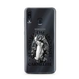 Manitoba Samsung Galaxy A20/A30 Uyumlu Baskılı Yumuşak Silikon Şeffaf Telefon Kılıfı, St Michael Archangel Desen