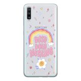 Manitoba Samsung Galaxy A20S ile Uyumlu Busy Doin Nothing Tasarımlı Şeffaf Telefon Kılıfı, Çok Renkli
