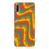 Manitoba Samsung Galaxy A20S ile Uyumlu Çiçek Desen Tasarımlı Şeffaf Telefon Kılıfı, Çok Renkli