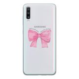 Manitoba Samsung Galaxy A20S ile Uyumlu Fiyonk Tasarımlı Baskılı Şeffaf Telefon Kılıfı