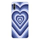 Manitoba Samsung Galaxy A20S ile Uyumlu Kalp Tasarımlı Şeffaf Telefon Kılıfı, Çok Renkli