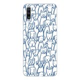 Manitoba Samsung Galaxy A20S ile Uyumlu Kedi ve Köpek Tasarımlı Şeffaf Telefon Kılıfı, Silikon, Çok Renkli