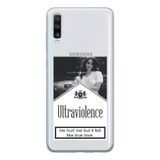 Manitoba Samsung Galaxy A20S ile Uyumlu Lana Del Rey Tasarımlı Şeffaf Telefon Kılıfı, Silikon, Çok Renkli