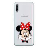 Manitoba Samsung Galaxy A20S ile Uyumlu Minnie Mouse Tasarımlı Şeffaf Telefon Kılıfı
