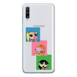 Manitoba Samsung Galaxy A20S ile Uyumlu Powerpuff Girls Tasarımlı Şeffaf Telefon Kılıfı, Çok Renkli