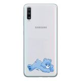 Manitoba Samsung Galaxy A20S ile Uyumlu Sevimli Ayı Tasarımlı Baskılı Şeffaf Telefon Kılıfı
