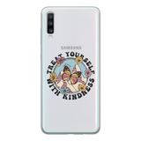 Manitoba Samsung Galaxy A20S ile Uyumlu Treat Yourself Tasarımlı Şeffaf Telefon Kılıfı, Çok Renkli