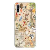 Manitoba Samsung Galaxy A20S ile Uyumlu Winnie The Pooh Kolaj Tasarımlı Baskılı Şeffaf Telefon Kılıfı