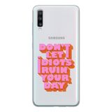 Manitoba Samsung Galaxy A20S Uyumlu Dont Let Tasarımlı Şeffaf Telefon Kılıfı, Çok Renkli