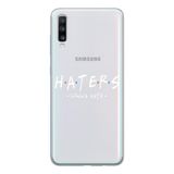 Manitoba Samsung Galaxy A20S Uyumlu Haters Tasarımlı Şeffaf Telefon Kılıfı, Çok Renkli