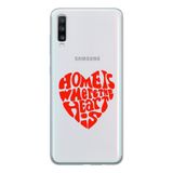 Manitoba Samsung Galaxy A20S Uyumlu Home Tasarımlı Şeffaf Telefon Kılıfı, Çok Renkli
