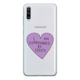 Manitoba Samsung Galaxy A20S Uyumlu I Am Surrounded Tasarımlı Şeffaf Telefon Kılıfı, Çok Renkli