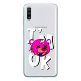 Manitoba Samsung Galaxy A20S Uyumlu Im Ok Tasarımlı Şeffaf Telefon Kılıfı, Çok Renkli