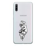 Manitoba Samsung Galaxy A20S Uyumlu Kuru Kafa Tasarımlı Baskılı Şeffaf Telefon Kılıfı