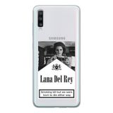 Manitoba Samsung Galaxy A20S Uyumlu Lana Del Rey Tasarımlı Şeffaf Telefon Kılıfı, Çok Renkli