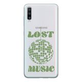 Manitoba Samsung Galaxy A20S Uyumlu Lost Music Tasarımlı Şeffaf Telefon Kılıfı, Çok Renkli