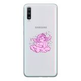 Manitoba Samsung Galaxy A20S Uyumlu Melek Tasarımlı Baskılı Şeffaf Telefon Kılıfı