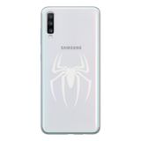 Manitoba Samsung Galaxy A20S Uyumlu Örümcek Logo Tasarımlı Baskılı Şeffaf Telefon Kılıfı