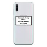 Manitoba Samsung Galaxy A20S Uyumlu Out Of Mind Tasarımlı Şeffaf Telefon Kılıfı, Çok Renkli