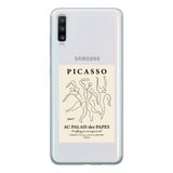 Manitoba Samsung Galaxy A20S Uyumlu Picasso Tasarımlı Şeffaf Telefon Kılıfı, Çok Renkli