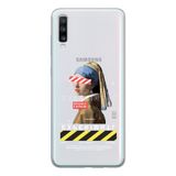 Manitoba Samsung Galaxy A20S Uyumlu Post Modernism Tasarımlı Şeffaf Telefon Kılıfı, Çok Renkli