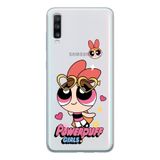 Manitoba Samsung Galaxy A20S Uyumlu Powerpuff Girls Tasarımlı Şeffaf Telefon Kılıfı, Çok Renkli