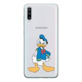 Manitoba Samsung Galaxy A20S Uyumlu Sevimli Ördek Tasarımlı Şeffaf Telefon Kılıfı, Silikon, Çok Renkli