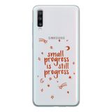 Manitoba Samsung Galaxy A20S Uyumlu Small Progress Tasarımlı Şeffaf Telefon Kılıfı, Çok Renkli