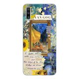 Manitoba Samsung Galaxy A20S Uyumlu Van Gogh Tasarımlı Şeffaf Telefon Kılıfı, Çok Renkli