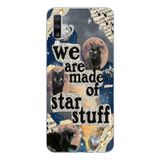 Manitoba Samsung Galaxy A20S Uyumlu We Are Made Of Star Stuff Tasarımlı Şeffaf Telefon Kılıfı, Çok Renkli
