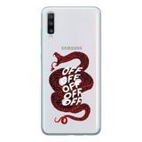 Manitoba Samsung Galaxy A20S Uyumlu Yılan Tasarımlı Şeffaf Telefon Kılıfı, Çok Renkli