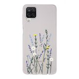 Manitoba Samsung Galaxy A22, M22, M32 ile Uyumlu Baskılı Yumuşak Silikon Şeffaf Telefon Kılıfı, Çiçek Deseni