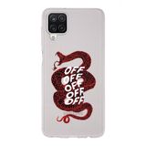 Manitoba Samsung Galaxy A22, M22, M32 Uyumlu Baskılı Yumuşak Silikon Şeffaf Telefon Kılıfı, Kırmızı Yılan Desen